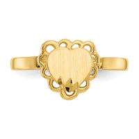 14k 7.0x6.5mm Open Back Heart Signet Ring-CH200