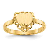 14k 7.0x6.5mm Open Back Heart Signet Ring-CH200