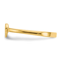 14k Diamond Cut Heart Signet Ring-CH201