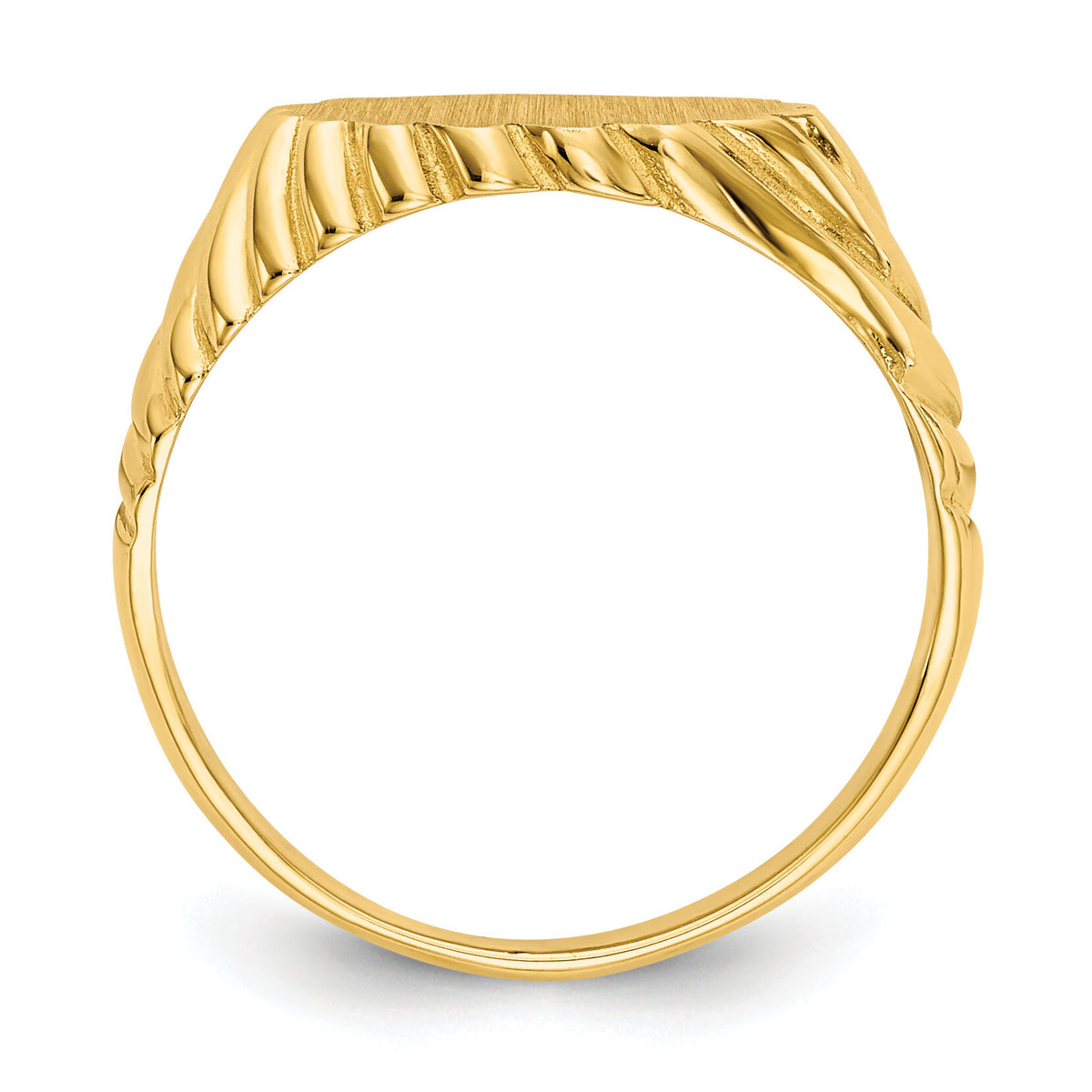 14k 10.0x7.5mm Open Back Signet Ring-CH203