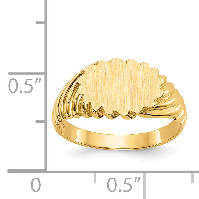 14k 10.0x7.5mm Open Back Signet Ring-CH203