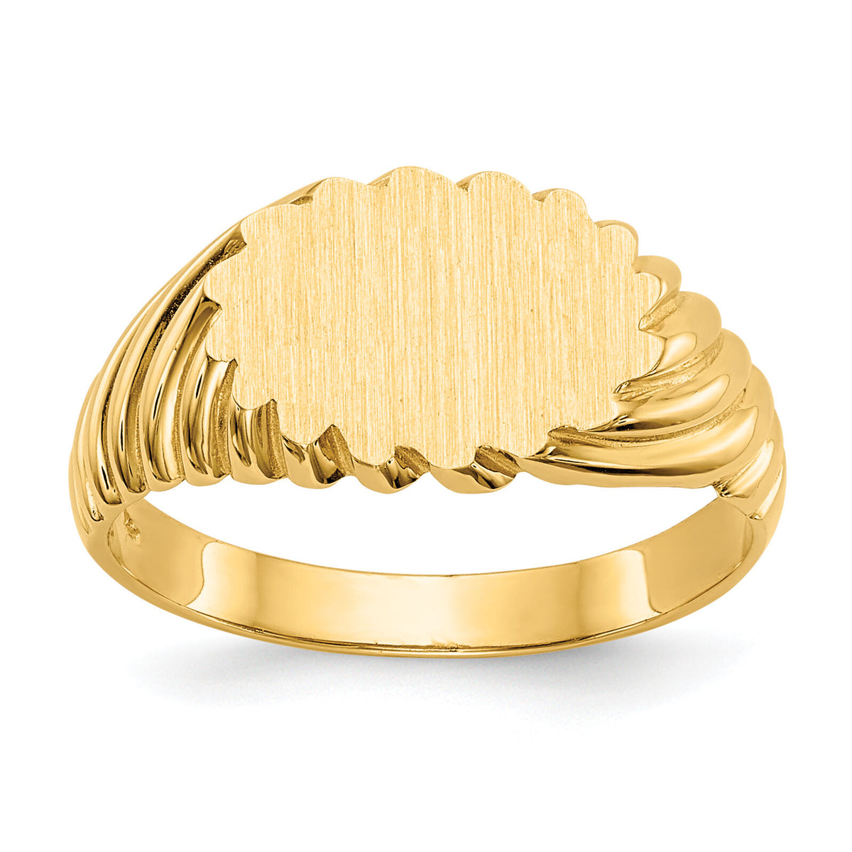 14k 10.0x7.5mm Open Back Signet Ring-CH203