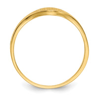 14k 6.5x4.0mm Closed Back Children's Signet Ring-CH208