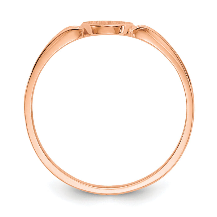 14k rose gold Signet Ring-CH209R