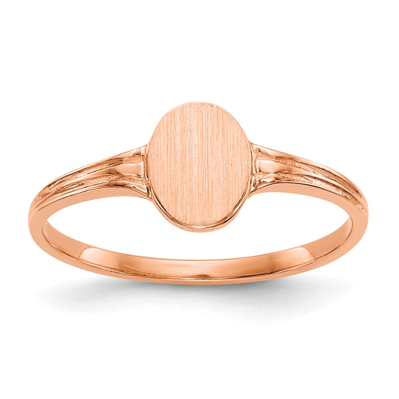 14k rose gold Signet Ring-CH209R