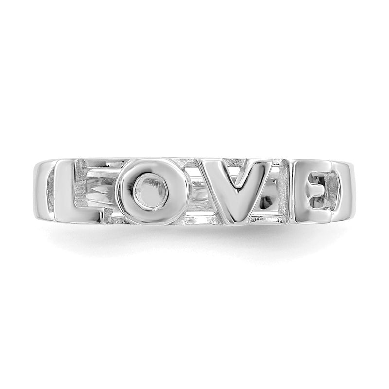 14K White Gold LOVE Ring-CH239W