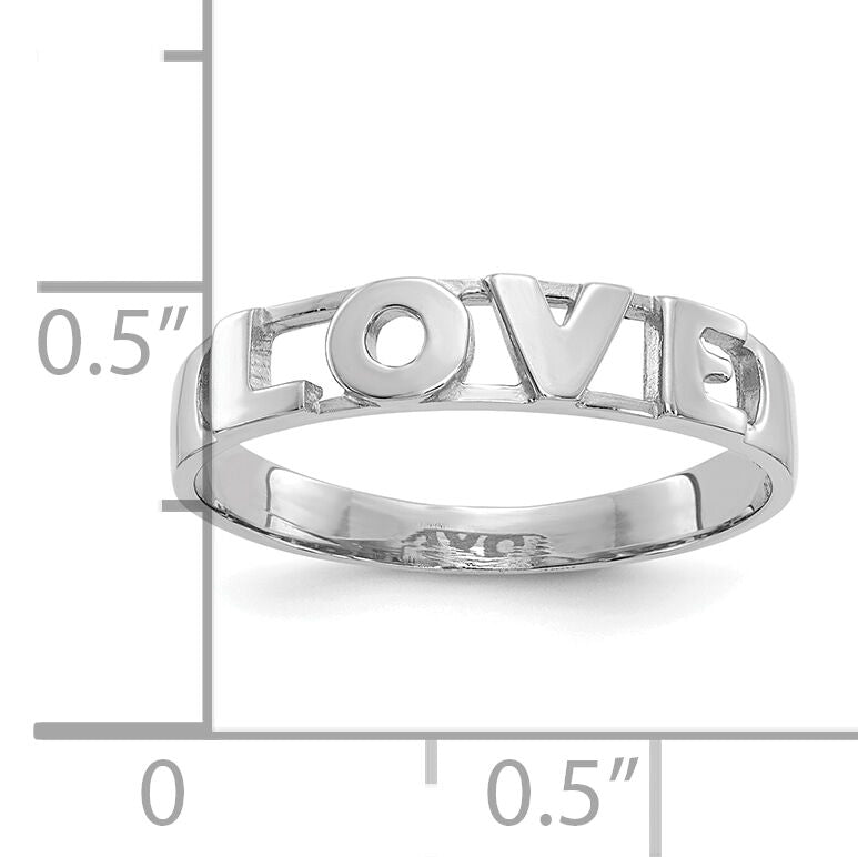 14K White Gold LOVE Ring-CH239W