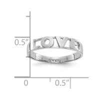 14K White Gold LOVE Ring-CH239W