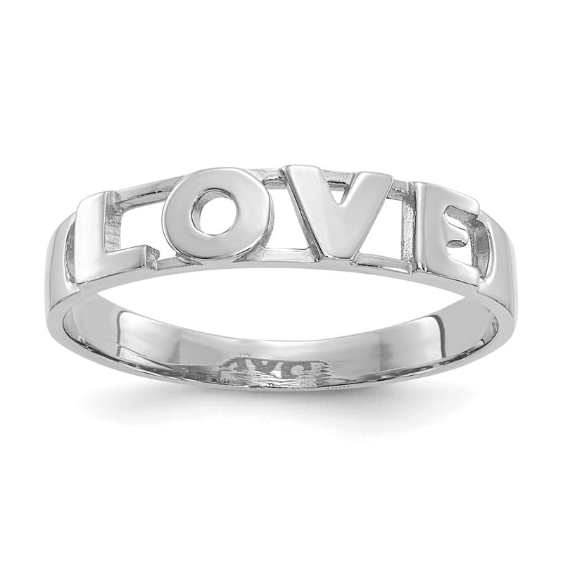 14K White Gold LOVE Ring-CH239W