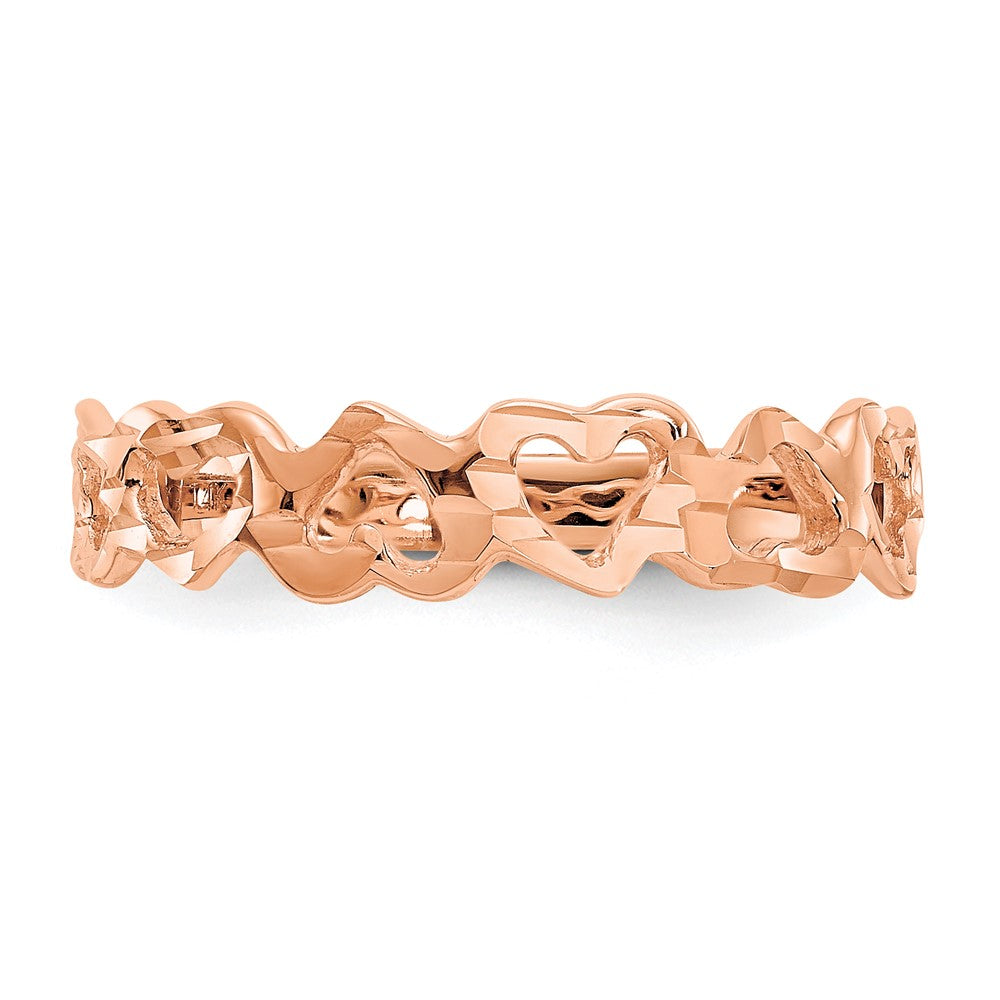 14K Rose Gold Heart Ring-CH241R