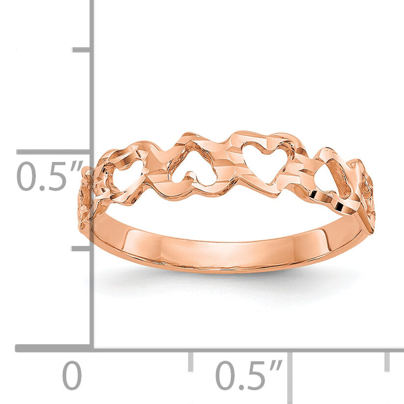 14K Rose Gold Heart Ring-CH241R