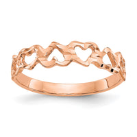 14K Rose Gold Heart Ring-CH241R