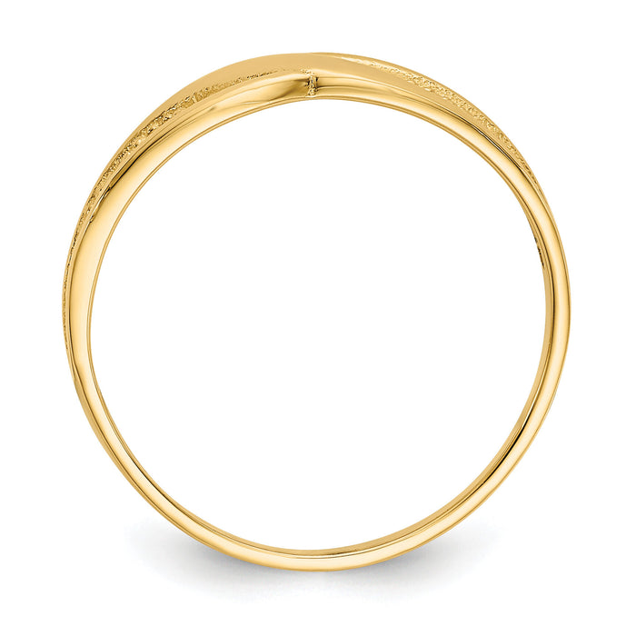 14k Polished Filigree Ring-CH264