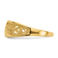 14k Polished Filigree Ring-CH264