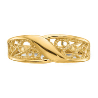 14k Polished Filigree Ring-CH264