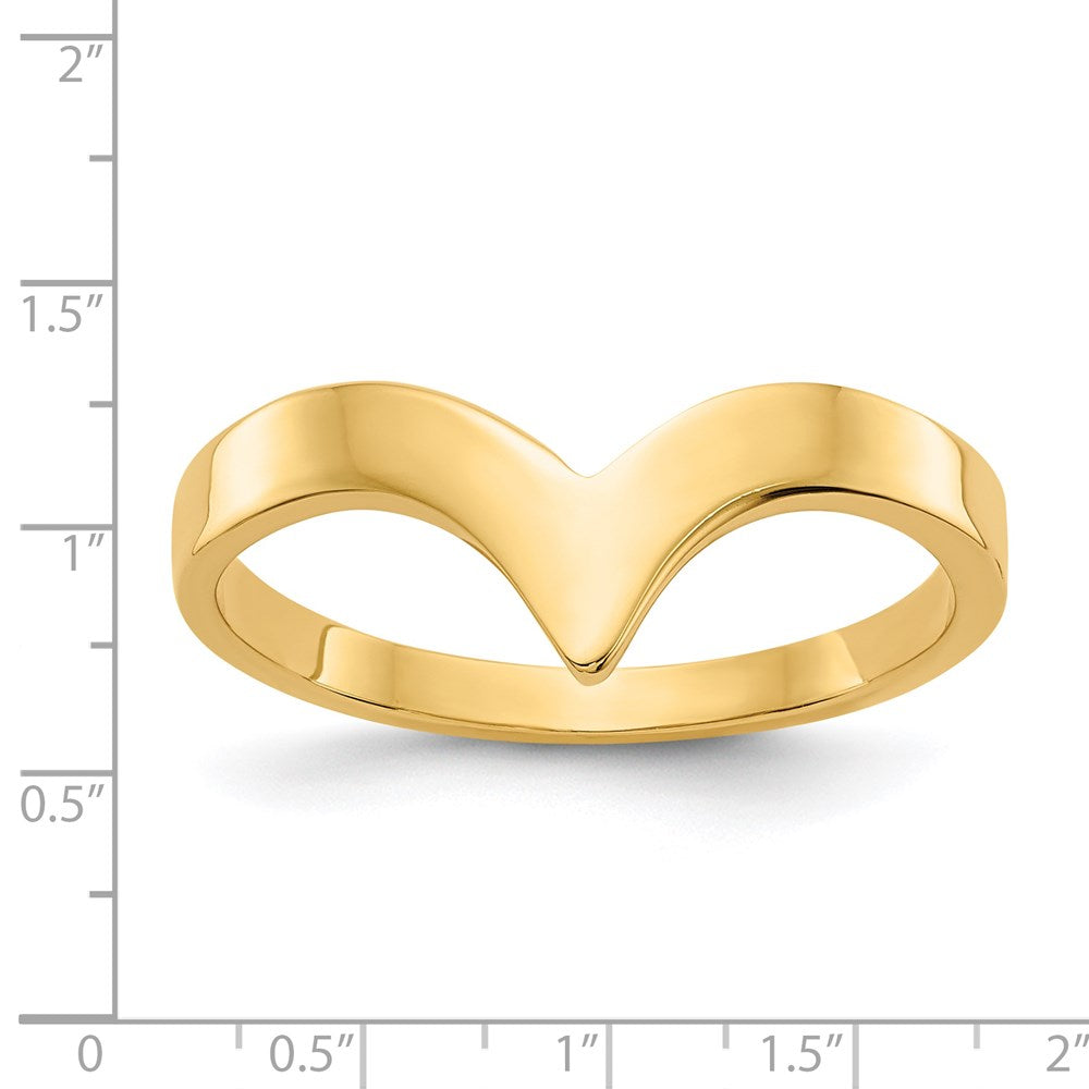 14k Polished Chevron Ring-CH280