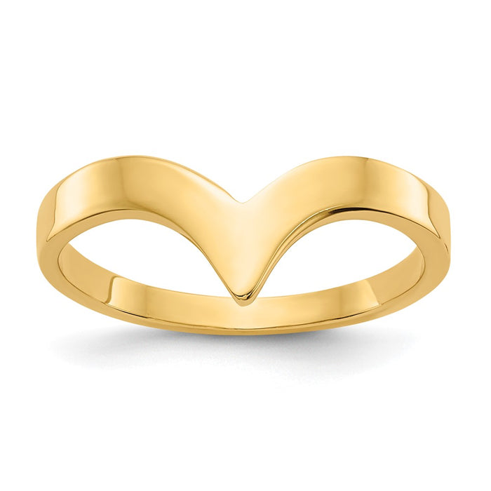 14k Polished Chevron Ring-CH280