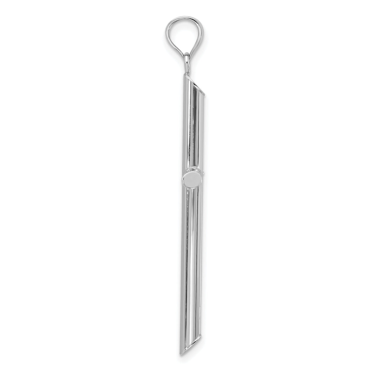 14k White Gold Polished Cross Pendant-CNOV4832W
