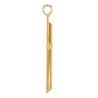 14k Polished Cross Pendant-CNOV4832Y