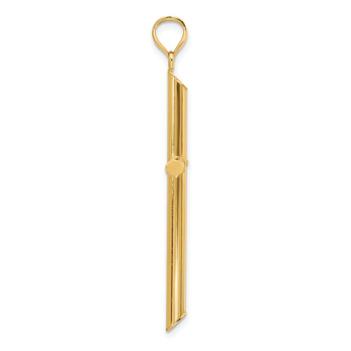 14k Polished Cross Pendant-CNOV4832Y