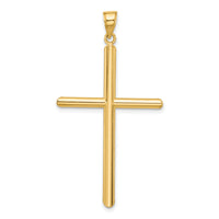 14k Polished Cross Pendant-CNOV4832Y