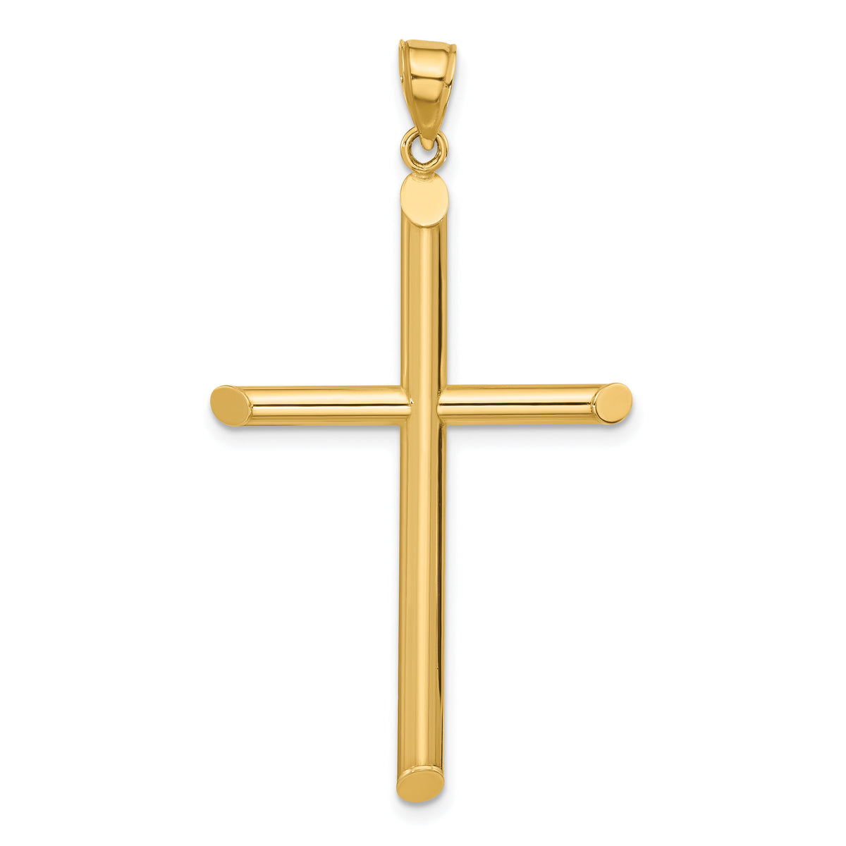 14k Polished Cross Pendant-CNOV4832Y