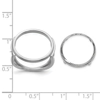 14kw Ladies' Polished and Diamond-cut 16.5mm Coin Bezel Ring-CR13WD/10AE