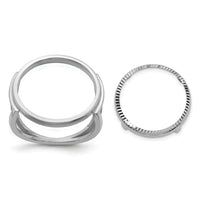 14kw Ladies' Polished and Diamond-cut 16.5mm Coin Bezel Ring-CR13WD/10AE