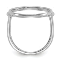 14k White Gold Ladies' Polished 16.5mm Coin Bezel Ring-CR13W/10AE