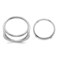 14k White Gold Ladies' Polished 16.5mm Coin Bezel Ring-CR13W/10AE