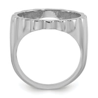 14kw Ladies' Polished and Diamond-cut Fluted 16.5mm Coin Bezel Ring-CR3WD/10AE
