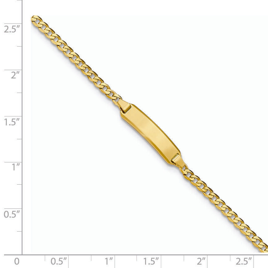 14k Curb Link ID Bracelet-CUR070ID-8