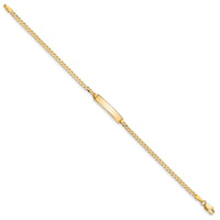 14k Curb Link ID Bracelet-CUR070ID-8