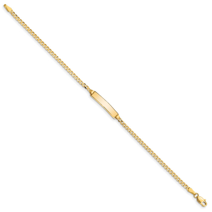 14k Curb Link ID Bracelet-CUR070ID-8