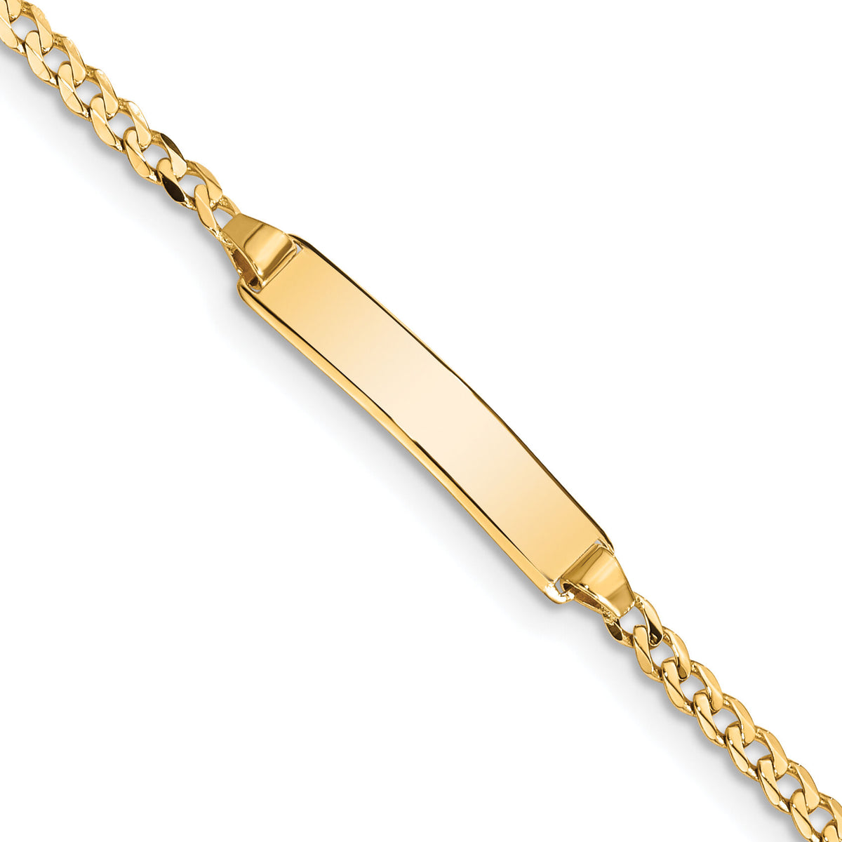 14k Curb Link ID Bracelet-CUR070ID-8