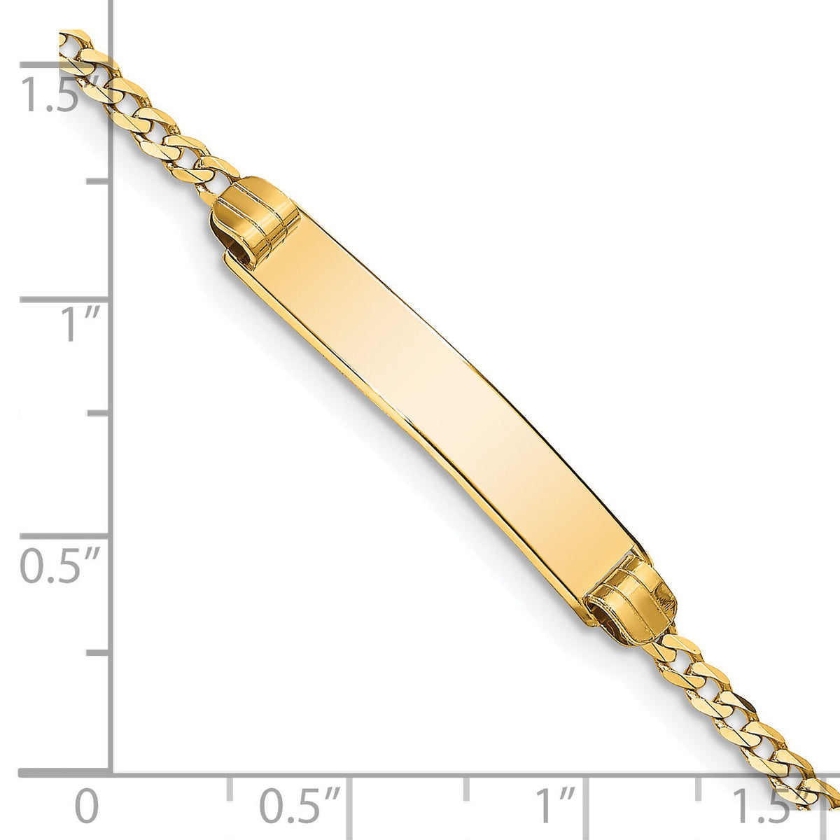14k Curb Link ID Bracelet-CUR75ID-7