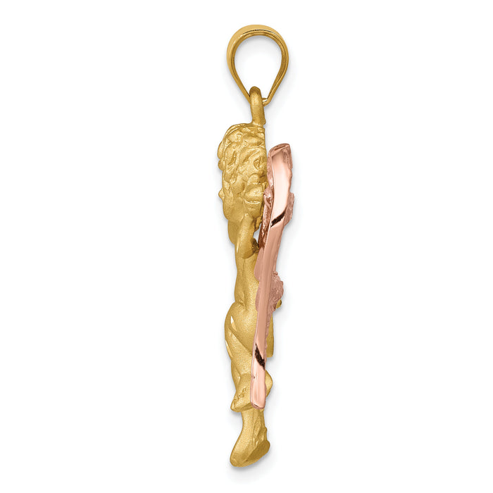 14k Two-tone Angel Pendant-D1