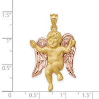 14k Two-tone Angel Pendant-D1
