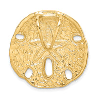 14k Polished Fits up to 8mm on Both Small Sand Dollar Slide-D1003