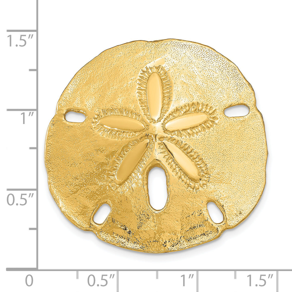14K  Fits Up To 8mm and 10mm Medium Sand Dollar Slide-D1004