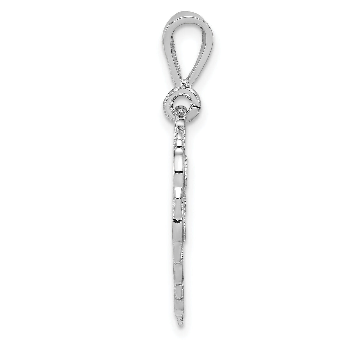 14k White Gold Reversible 50th ANNIVERSARY Charm-D1080