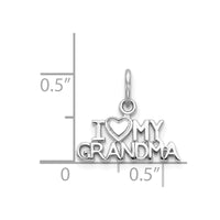 14k White Gold I HEART MY GRANDMA Charm-D1083