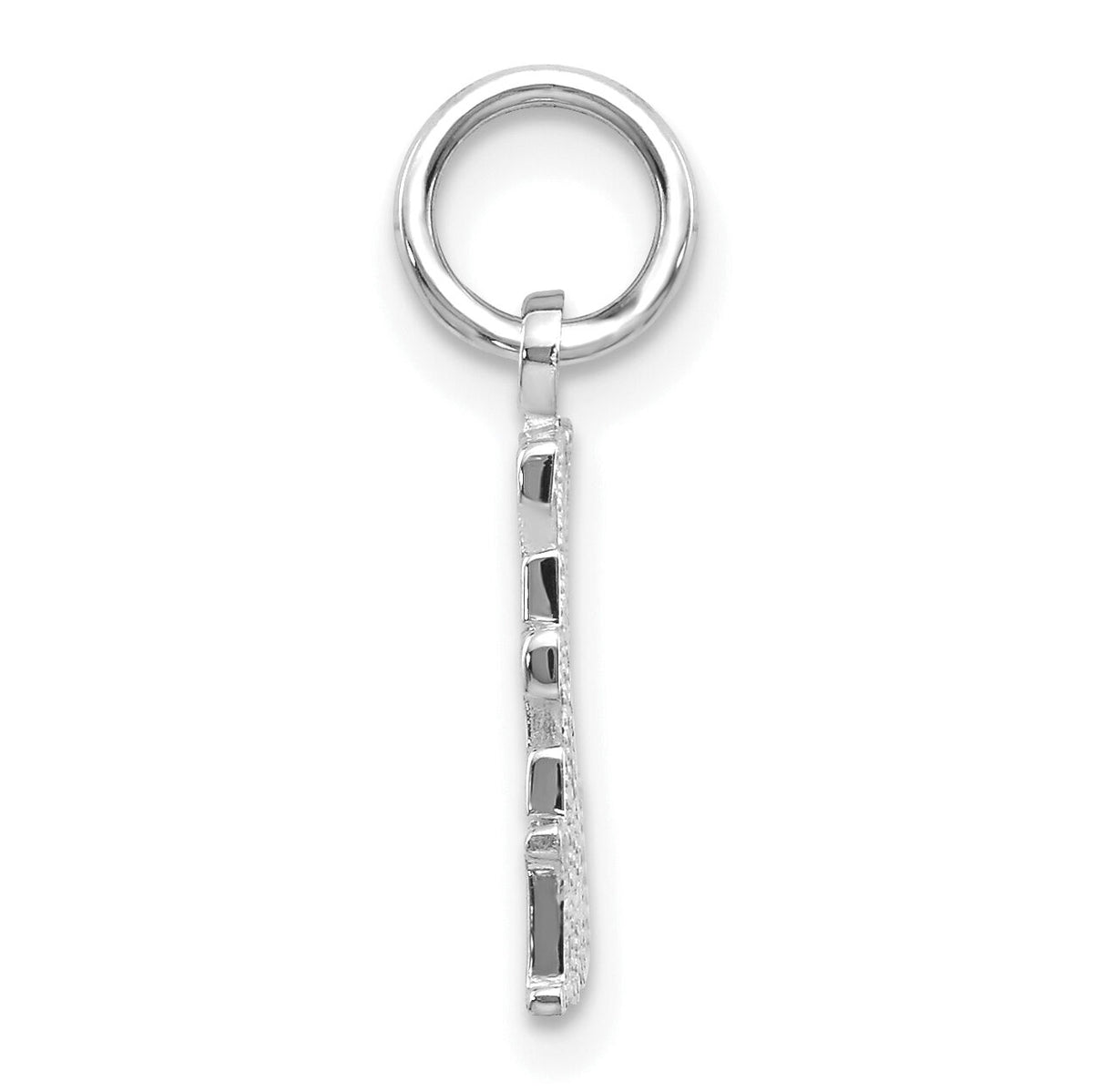 14K White Gold Polished LIVE LOVE LAUGH Charm-D1092