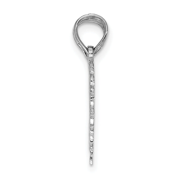 14k White Gold BEST FRIEND 2 Piece Break-Apart Heart Charm-D1097W