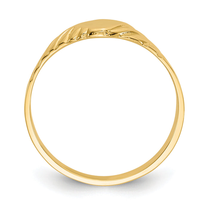 14k Child's Fancy Signet Ring-D110