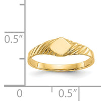 14k Child's Fancy Signet Ring-D110