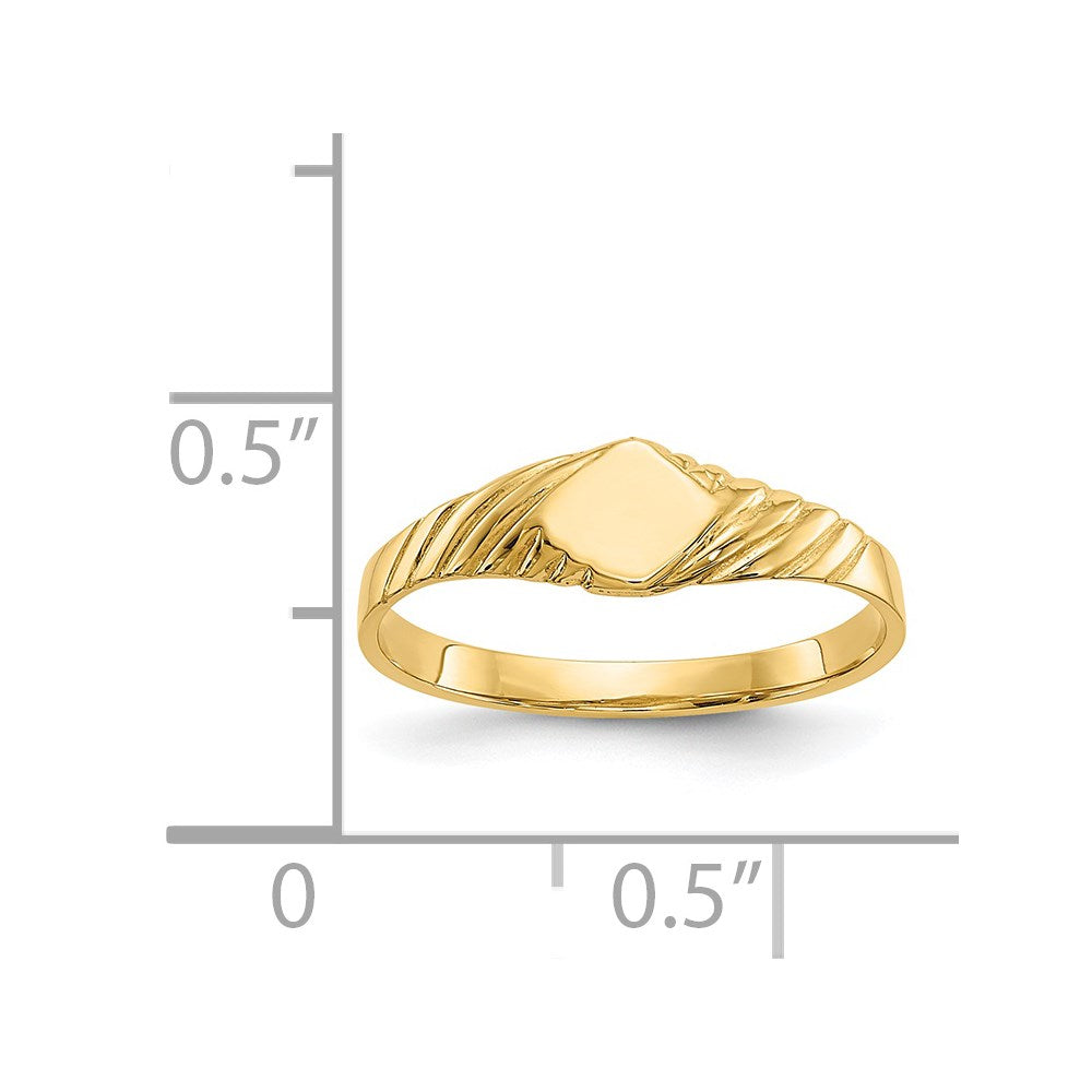 14k Child's Fancy Signet Ring-D110