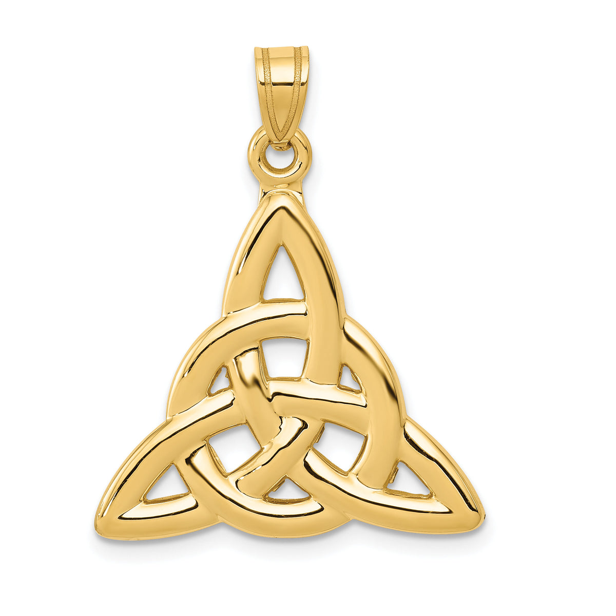 14k Polished Trinity Knot Pendant-D1100
