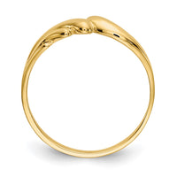 14k Polished Swirl Dome Ring-D111