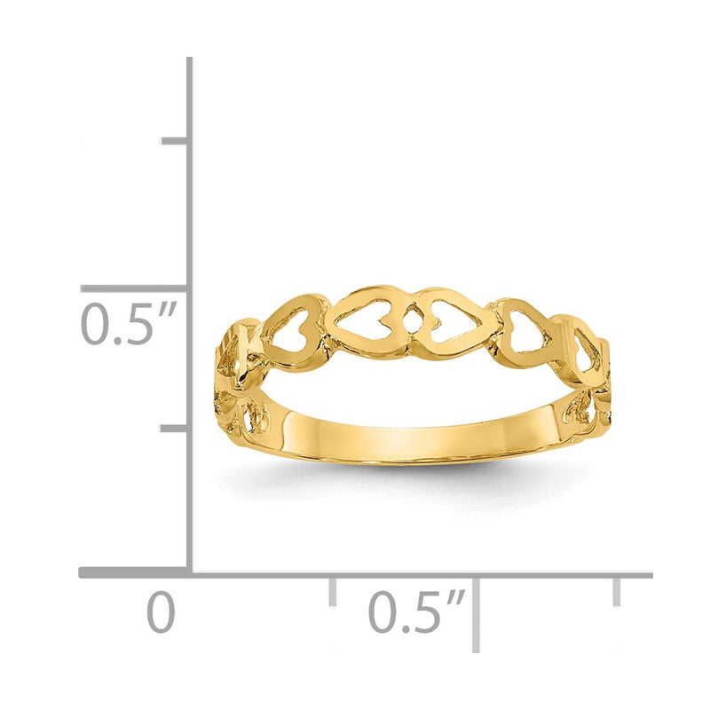 14k Heart Ring-D112